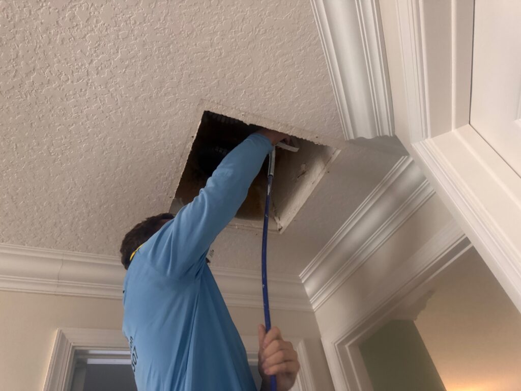 Duct cleaning by a professional