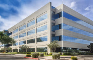 Modern multi-story commercial office building in South Florida, the type of property that benefits from proactive mold and air quality testing