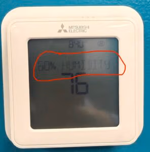 therm showing the humidity of the room 