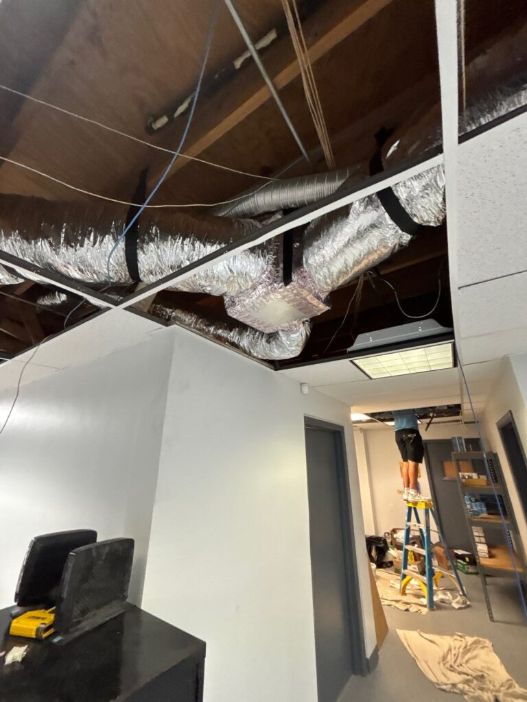 duct work in ceiling
