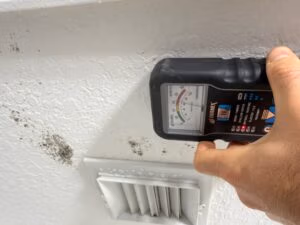 moisture meter detecting moisture
