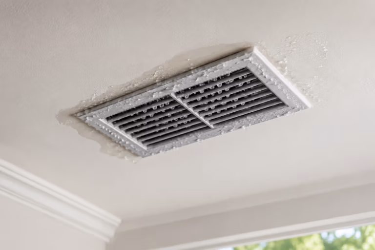 Vent with excessive condensation
